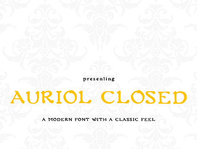 Auriol Closed Font Design design font font design graphic design typography