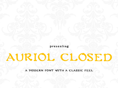 Auriol Closed Font Design