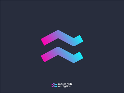 Identity for Mercantile analytics brand identity branding charts color logo icon identity logo logo identity logotype wave