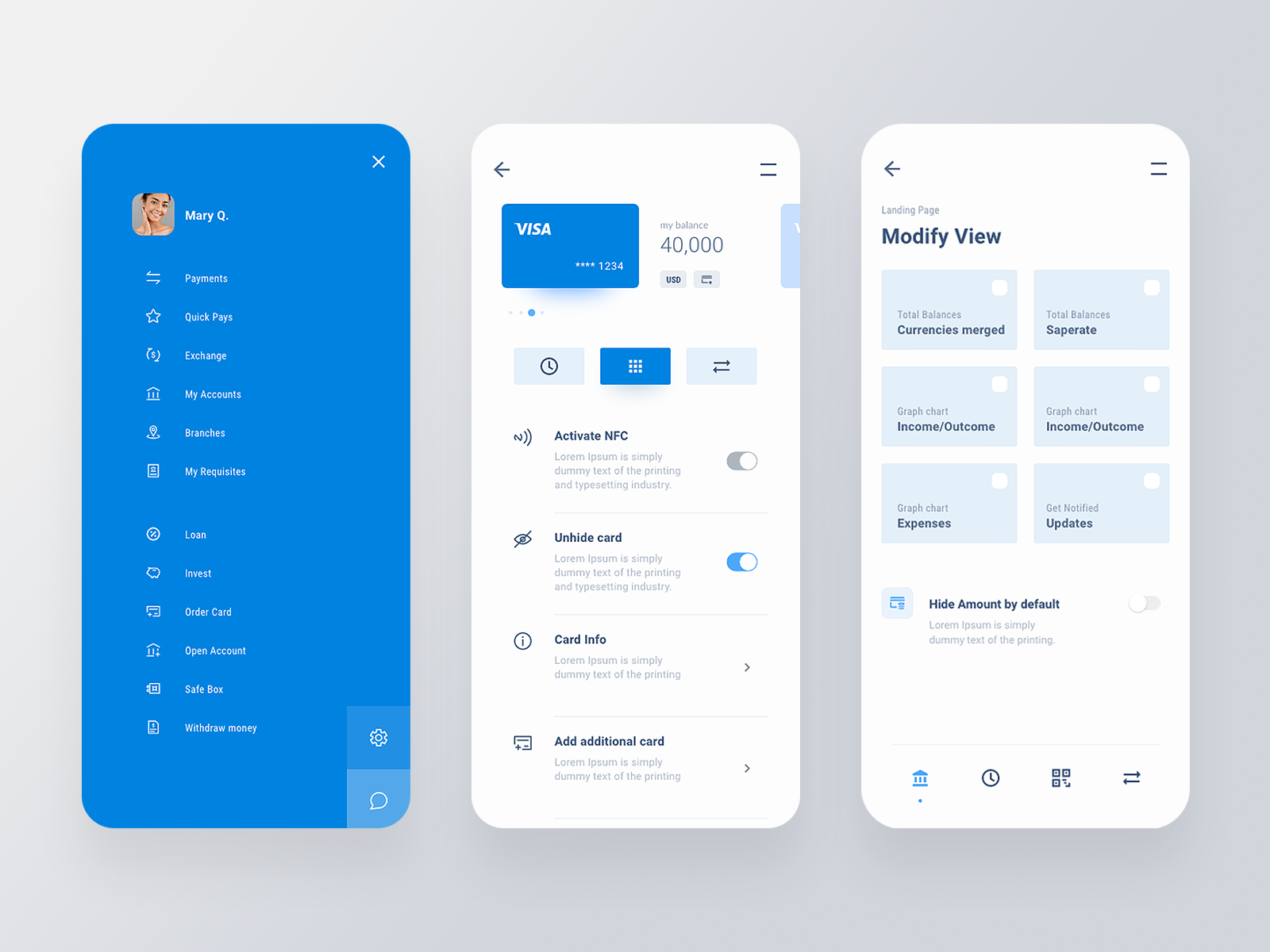 Banking App by Varant for Ensooo on Dribbble