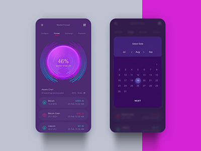 TSW Wallet app design app ux chart crypto dark theme data data visualization design digital finance fintech graph mobile app stats ui ui ux uiux ux volume wallet