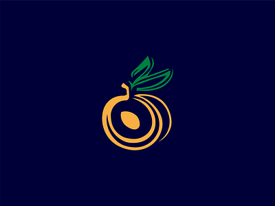 Apricot apricot branding design fruit icon iconography identity logo logo design logotype mark simple symbol