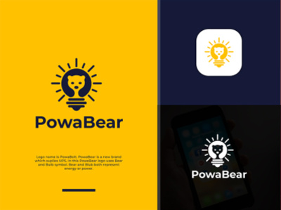 PowaBear branding graphic design logo