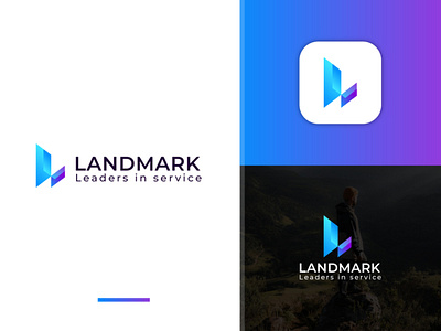 Land Mark graphic design logo