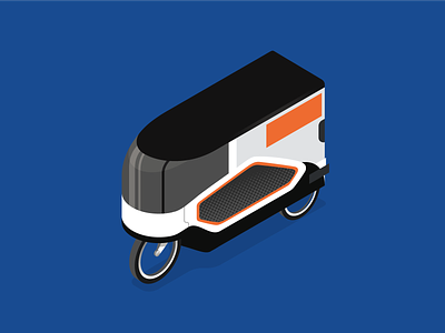 Low emissions delivery vehicle delivery truck design environment illustration isometric isometric design isometric illustration vector