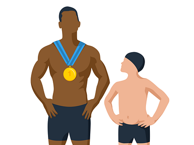 Learn from the Pros athlete heroes illustration motivation olympics swimming tritonwear
