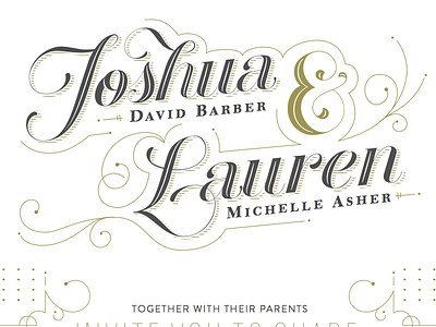 Wedding Invite invitation invite lettering type typography wedding