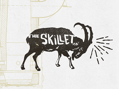 The skillet Identity art design food food truck goat skillet