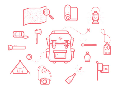 Adventure Essentials backpack boulder colorado design icon illustration outdoor