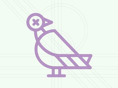 Dead Pigeon geometry golden ratio icon logo startup