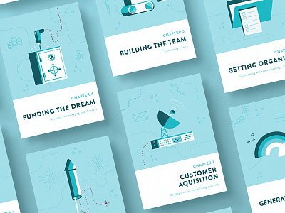 Startup Book Illustrations blue book design icons illustrations startup