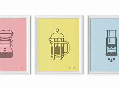 Coffee Icons posters brew coffee icons illustration poster