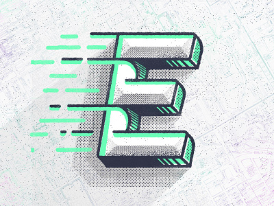 Typefight E design e letter lettering texture type typefight