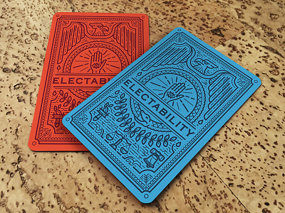 Electability Card Game bernie card game cards clinton democrat election game illustration republican trump