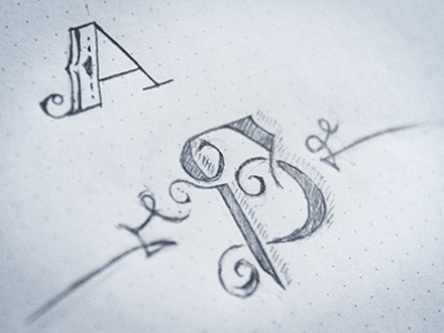 Type drawing black letter hand drawn pencil sketch type typography