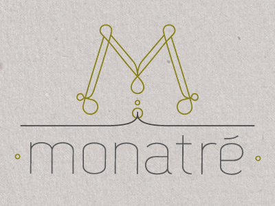 Monatre identity letter logo mark type