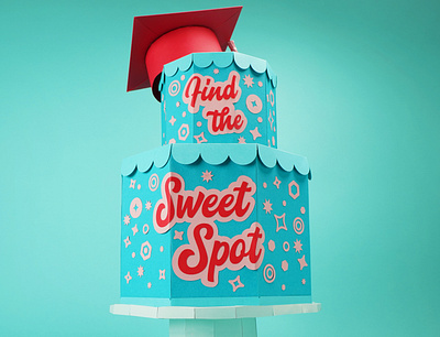 Graduation Cake cake content content creation graduation graduation hat papercraft social media