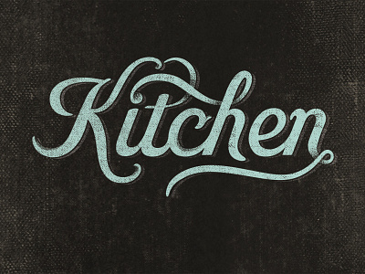 Kitchen Logo branding food letterning logo natural script texture