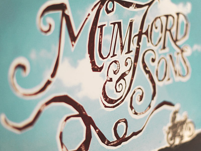 Mumford and Sons Type Poster illustration music screen print texture type typography