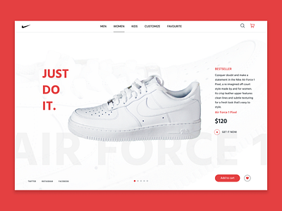 Nike Landing Page design digital product nike product design shoes ui ui design ux ux design website