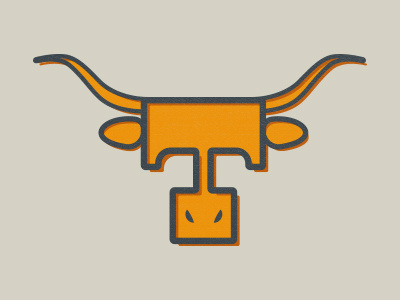 Texas T Longhorn illustration texas typography