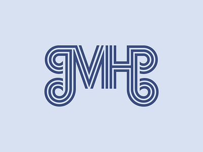 MH h m monogram type