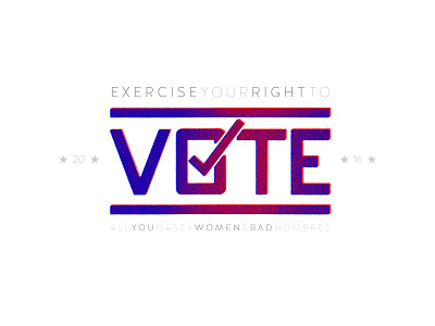 Vote2016 custom type lettering typography vote