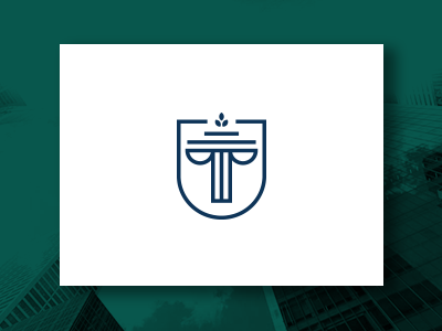 T Mark banking crest emblem finance investment logo mark t