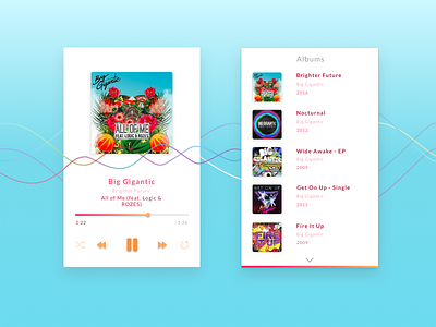 Music Player app app design favorite inspiration ios minimal mobile music player ui ux