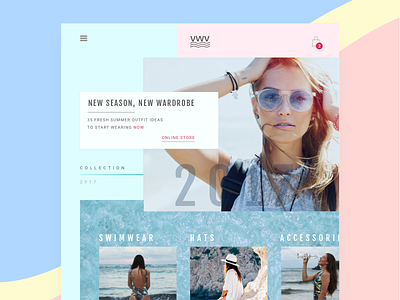 VWV | Online Store Layout clean ecommerce fashion flat layout ui webdesign website