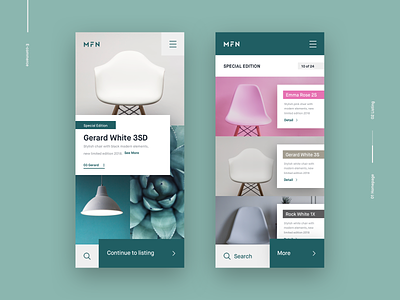 E-commerce Concept app collection design ecomerce eshop listing minimal mobile product search ui ux