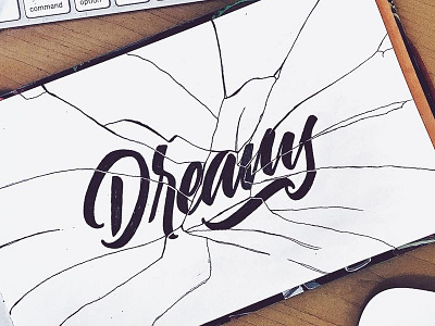 Shattered Dreams brush brush script brushpen chuckchai handmade handwritten inktober lettering script lettering