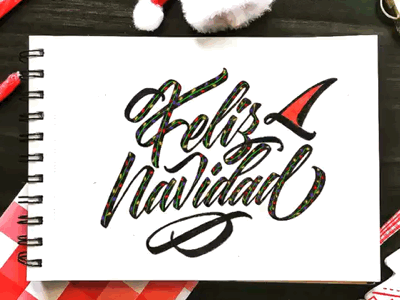 ¡Feliz Navidad! christmas design drawing handlettering handmade holidays illustration lettering typography