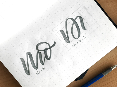 MO Monogram client work design graphic design handlettering lettering logotype monogram