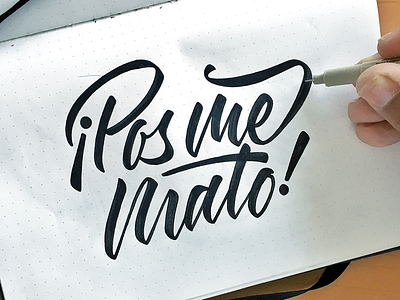 Pos me mato calligraphy design drawing handlettering handmade illustration lettering typography