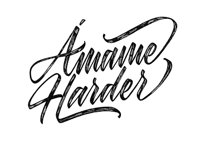 Amame harder calligraphy design drawing handlettering handmade illustration lettering typography
