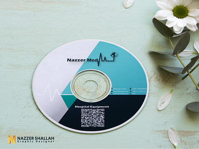 Nazeer med CD design graphic design illustration logo vector