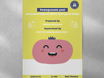 Graduation Project poster pomegranate peel design graphic design illustration logo poster vector