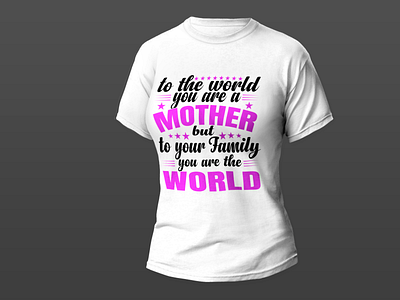 Mother world t-shirt design