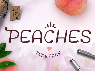 My first font available on CM font handwritten new peaches script typeface wedding