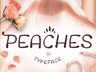 Peaches Wedding Font font handwritten new peaches script typeface wedding