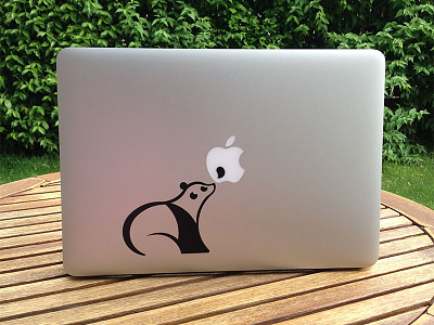 Pandafication of Macbook branding grafikpanda macbook stickermule transfer stickers