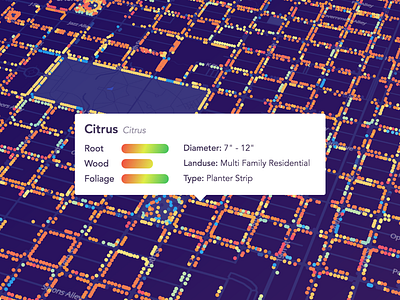 Trees of Sacramento data map tooltip web