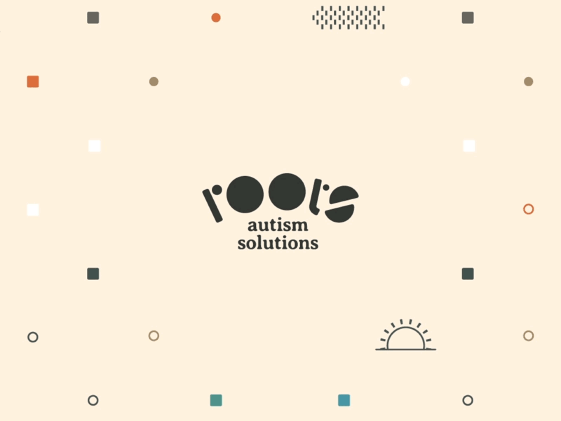 Roots Autism Solutions autism branding earth tones education kids logo roots small business therapy