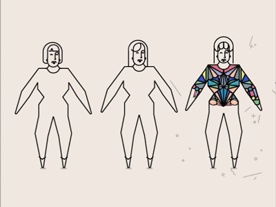 Hand-Me-Downs after effects animation geometric hand-me-down loop sisters sweater