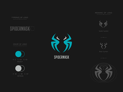 Spider Mask design graphic legs logo mask mistery simple