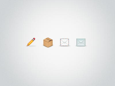 32px icons box envelope icon icons package pencil