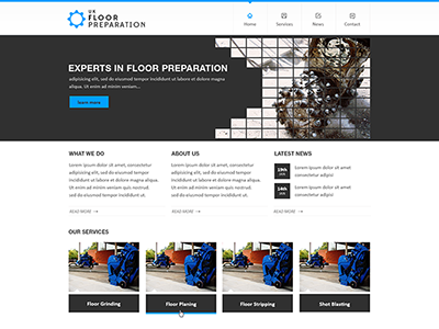 Floor Preparation Homepage black blue floor preparation homepage icons website