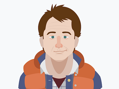 McFly back bttf future portrait the to vector