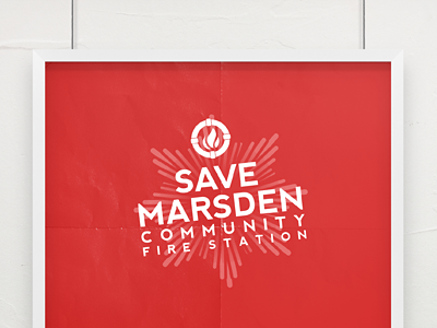 Save Marsden Fire Station branding logo red white yorkshire